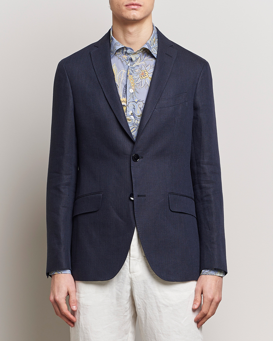 Herr | Italian Department | Etro | Linen Blazer Navy