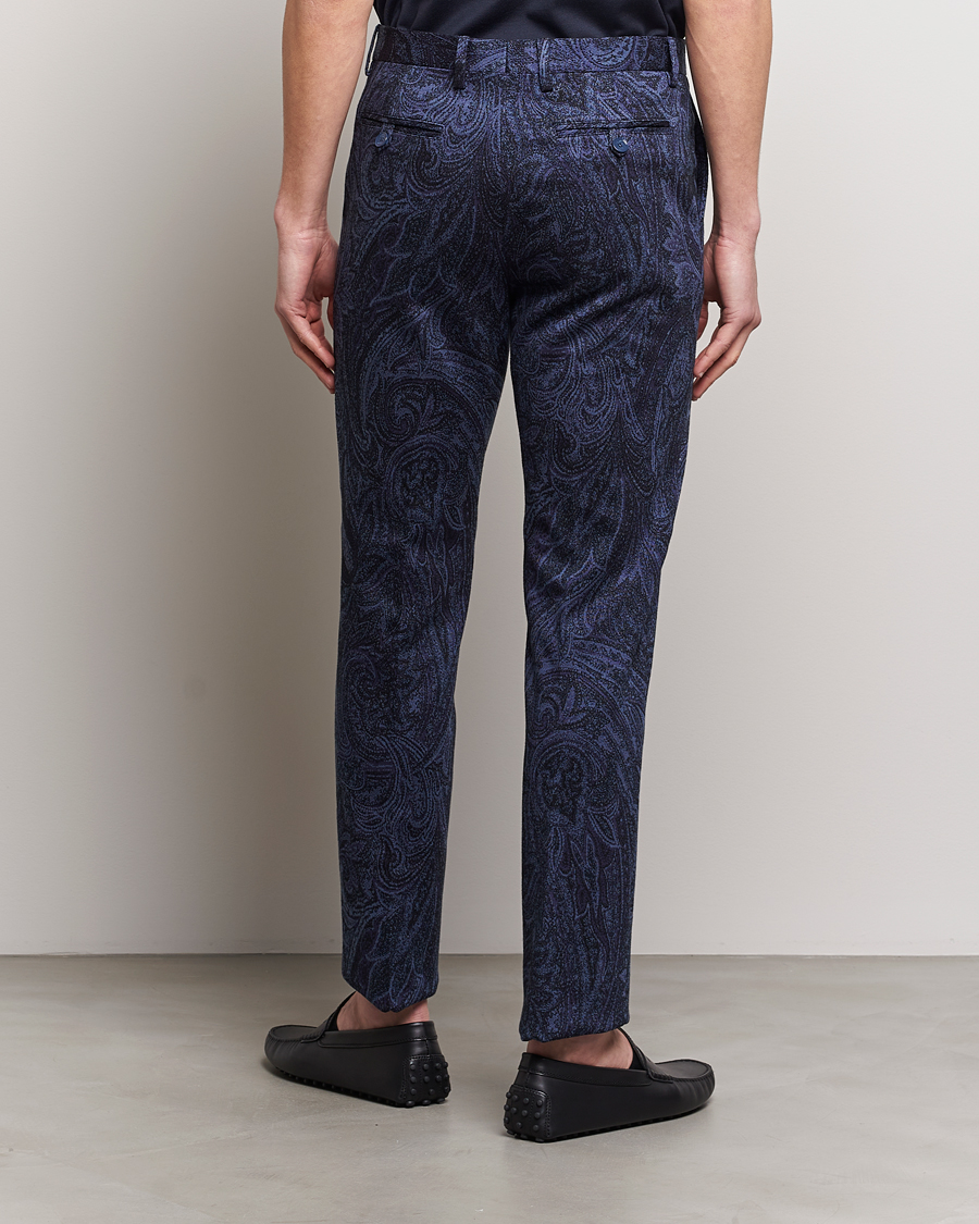Herr | Byxor | Etro | Tonal Paisley Trousers Navy