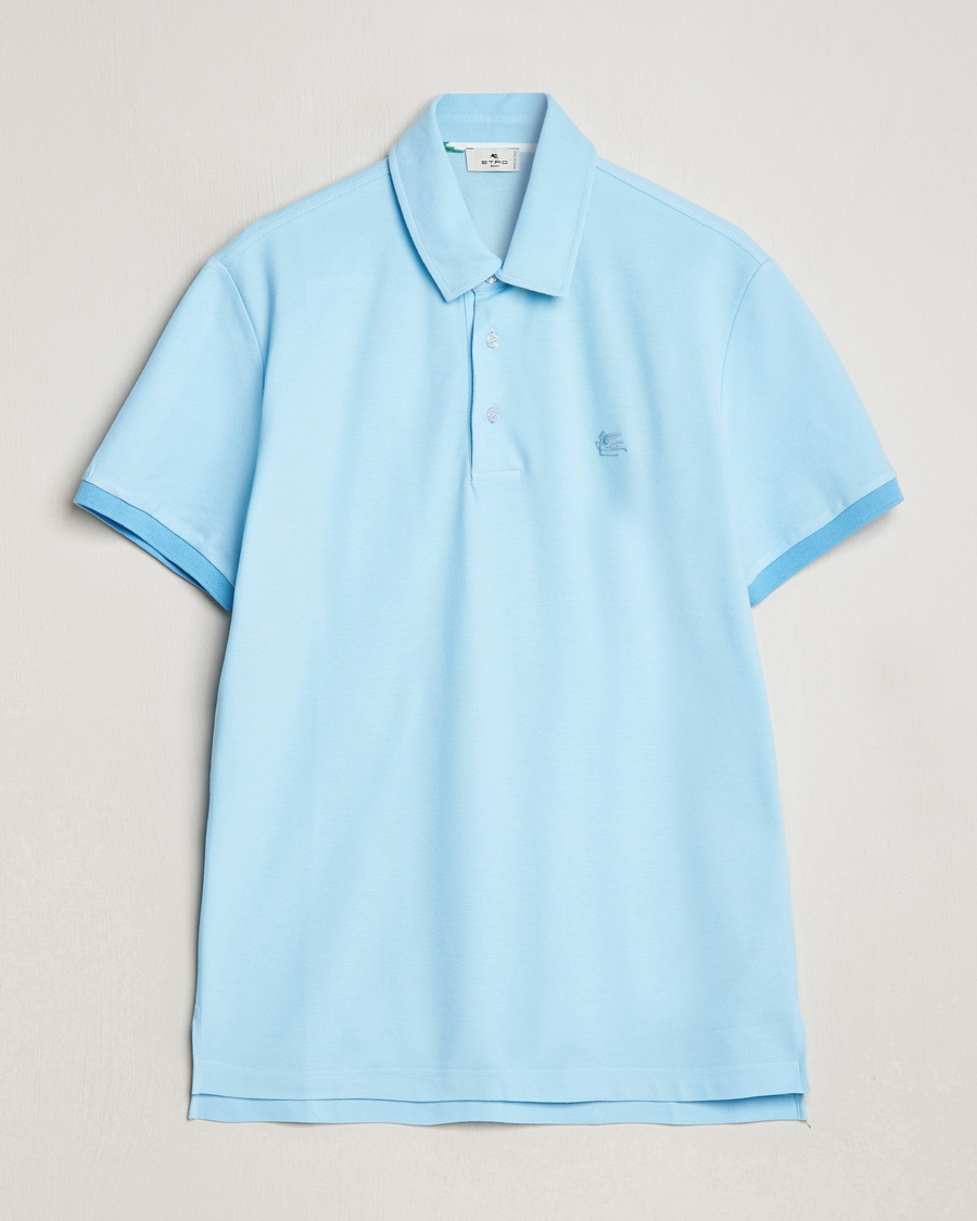 Herr | Pikéer | Etro | Contrast Paisley Polo Azzurro