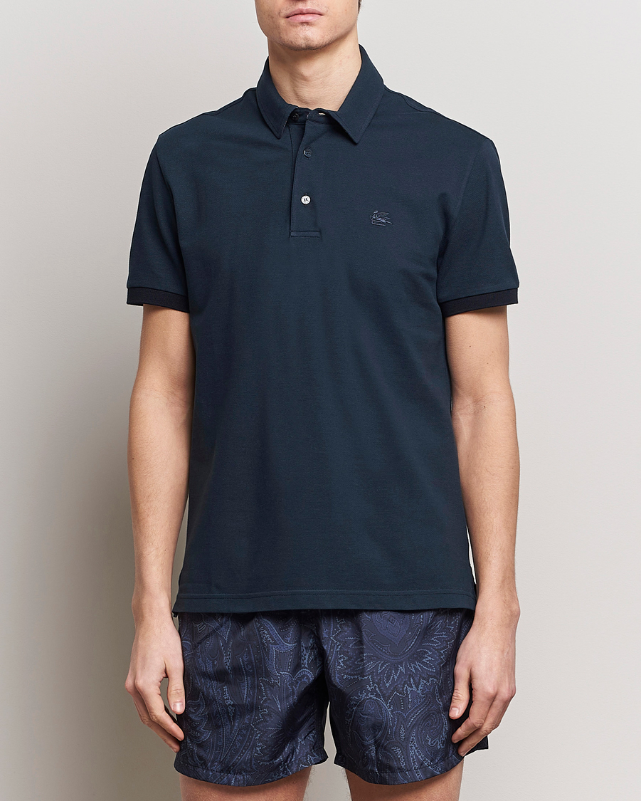 Herr | Italian Department | Etro | Contrast Paisley Polo Navy