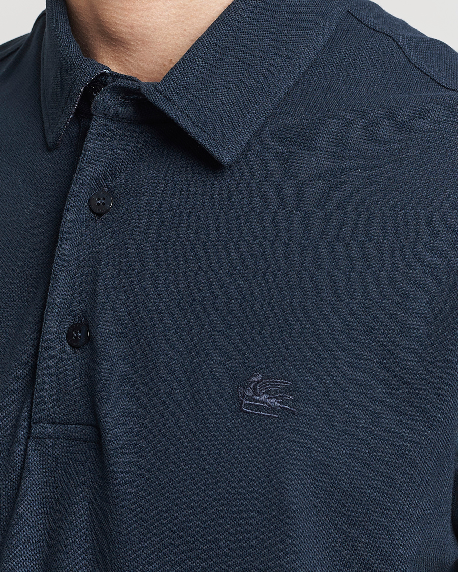 Herr | Pikéer | Etro | Contrast Paisley Polo Navy