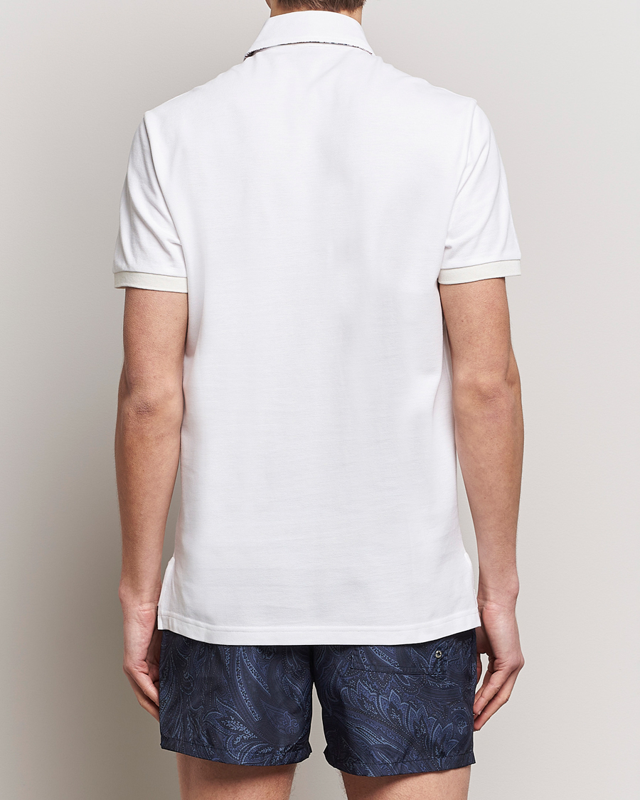 Herr | Pikéer | Etro | Contrast Paisley Polo White