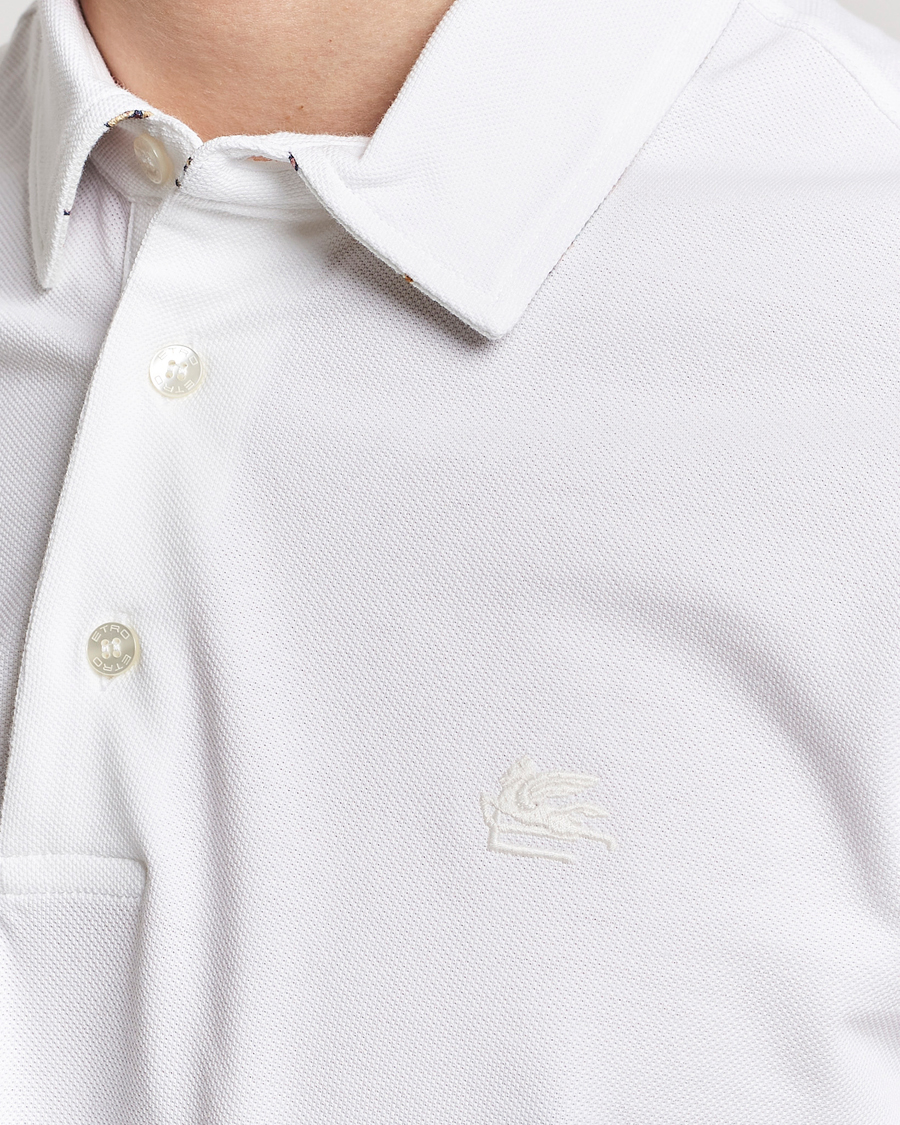 Herr | Pikéer | Etro | Contrast Paisley Polo White