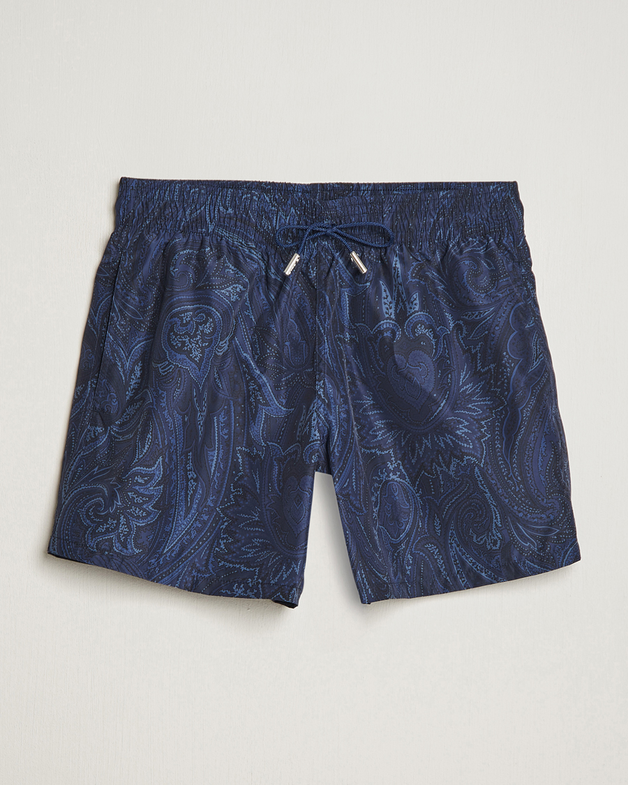 Herr | Badbyxor | Etro | Tonal Paisley Swim Shorts Blue