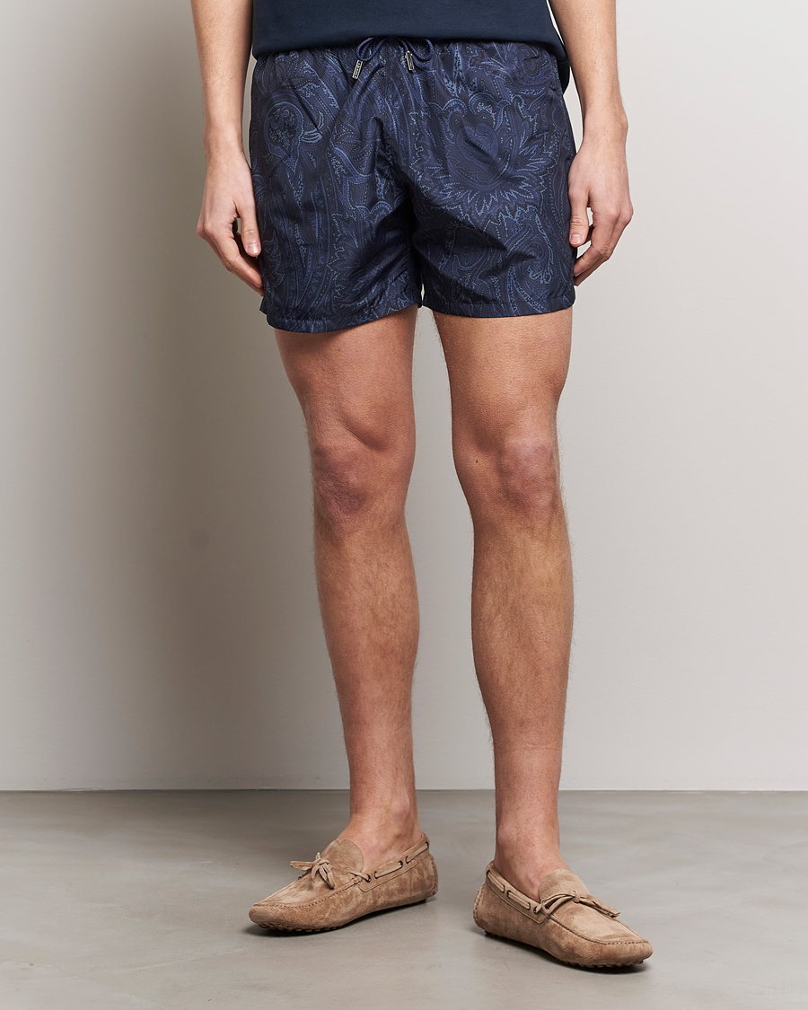 Herr | Badbyxor | Etro | Tonal Paisley Swim Shorts Blue