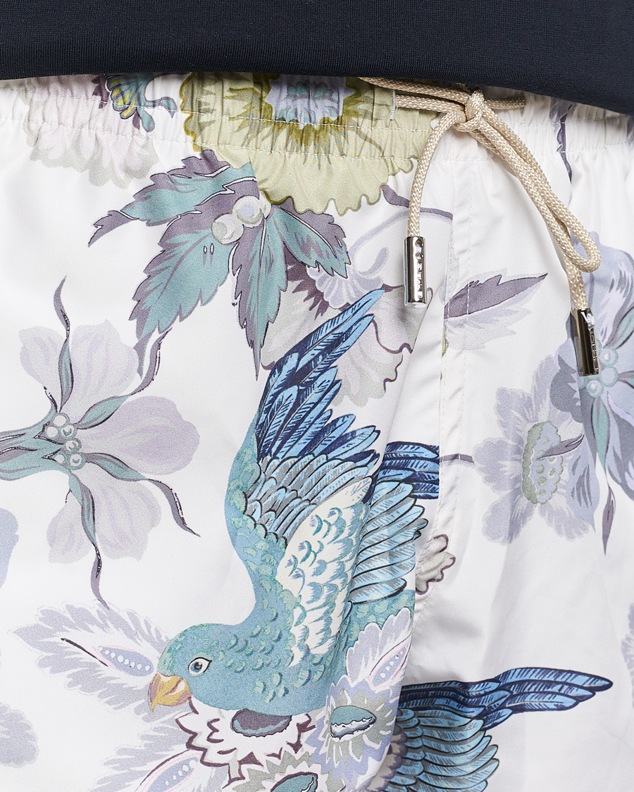 Herr | Badbyxor | Etro | Floral Printed Swim Shorts Light Grey