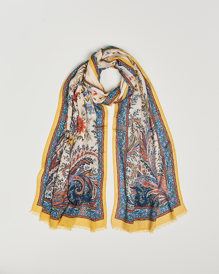 Herr | Etro Modal/Cashmere Printed Scarf Yellow | Etro | Modal/Cashmere Printed Scarf Yellow