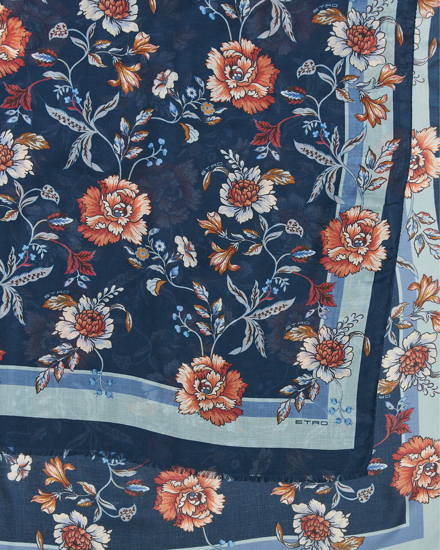 Herr | Etro Modal/Cashmere Printed Scarf Dark Blue | Etro | Modal/Cashmere Printed Scarf Dark Blue