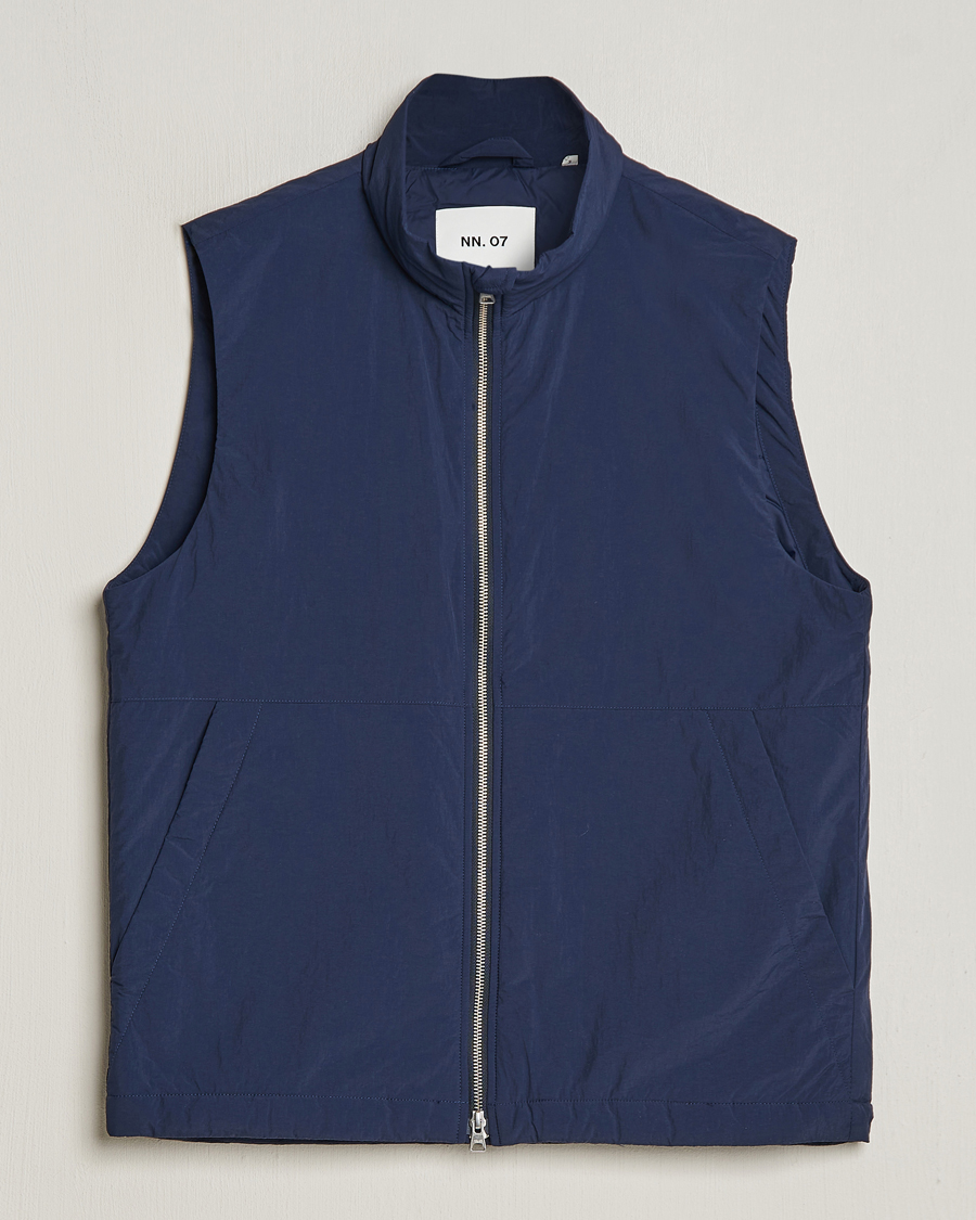 Herr | Jackor | NN07 | Zack Recycled Vest Navy Blue