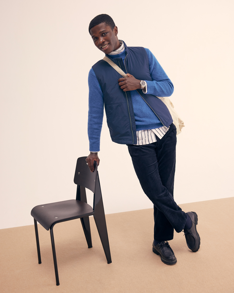 Herr | Jackor | NN07 | Zack Recycled Vest Navy Blue