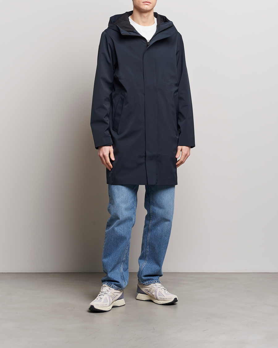 Herr | Jackor | NN07 | Knox Hooded Coat Navy Blue