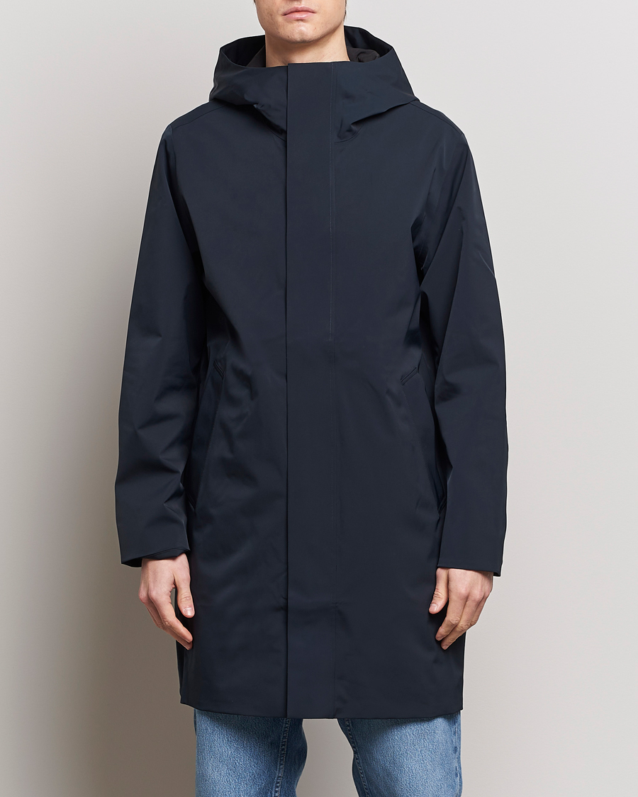 Herr | Business & Beyond | NN07 | Knox Hooded Coat Navy Blue