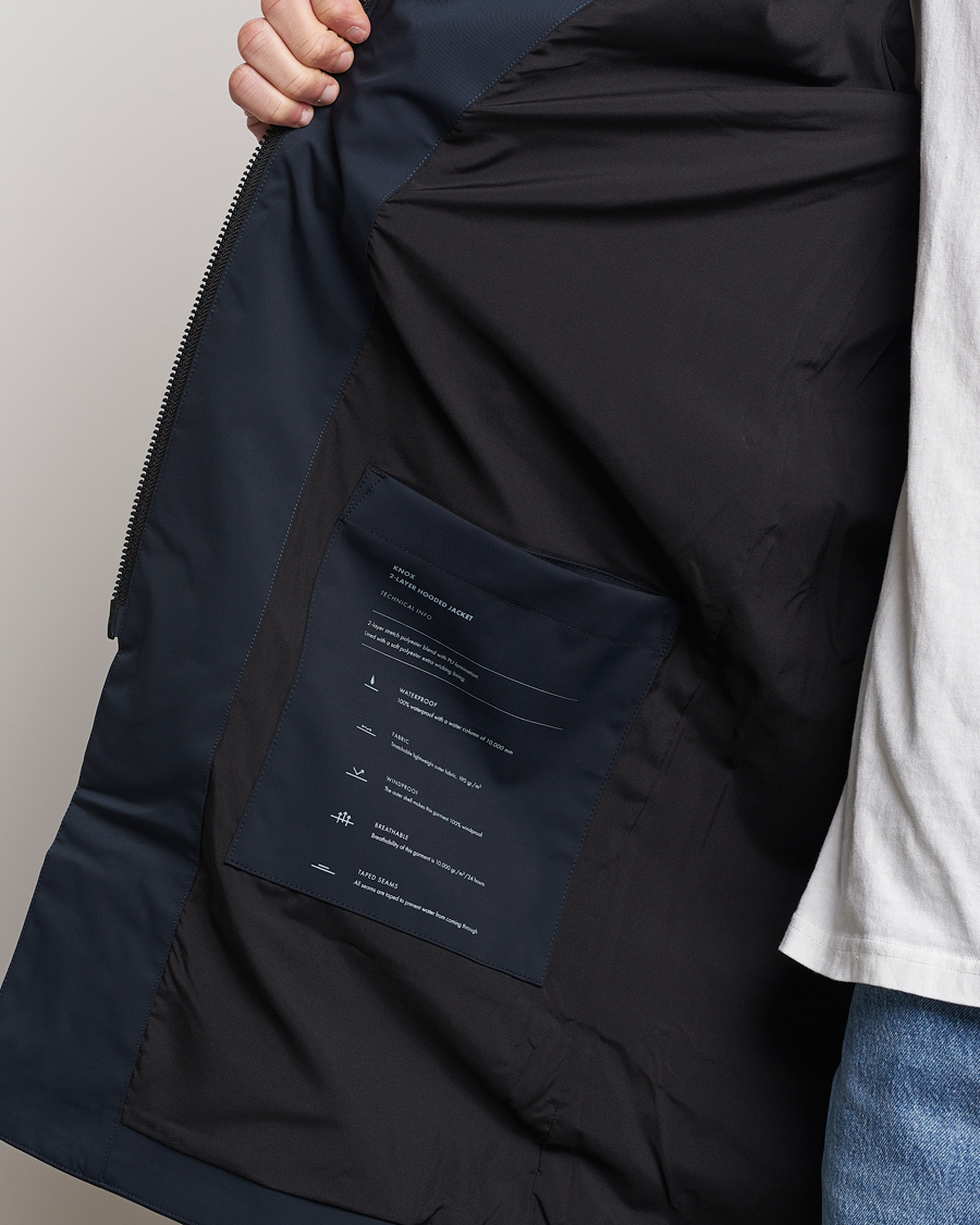 Herr | Jackor | NN07 | Knox Hooded Coat Navy Blue