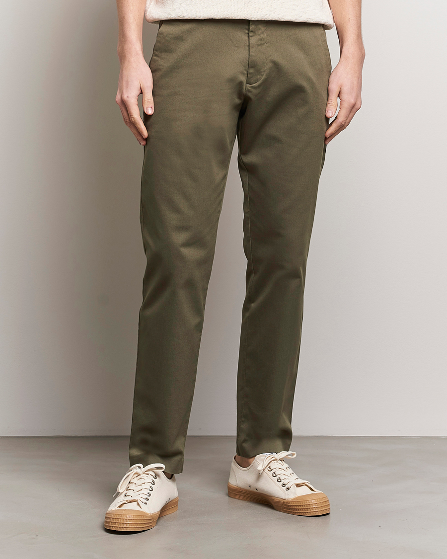 Herr | NN07 | NN07 | Theo Regular Fit Stretch Chinos Capers Green