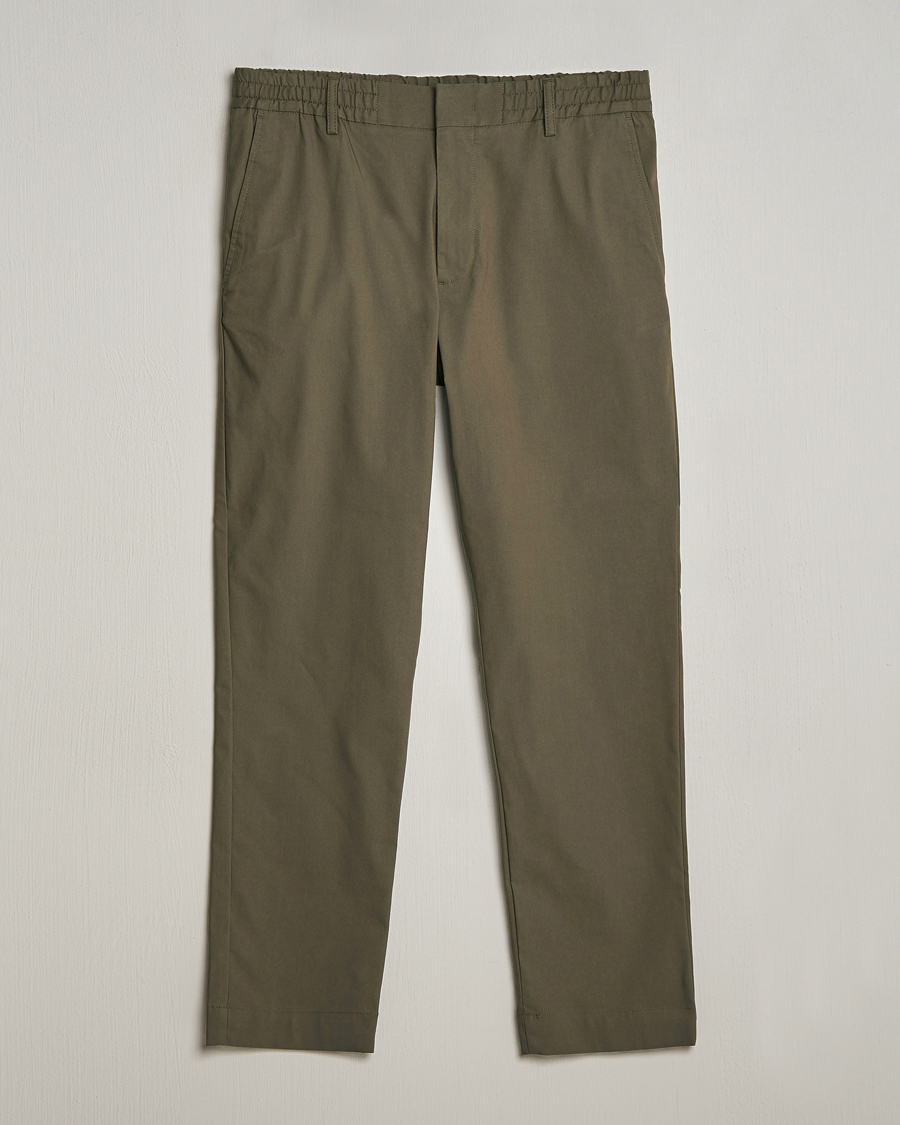 Herr | Byxor | NN07 | Billie Drawstring Pants Capers Green