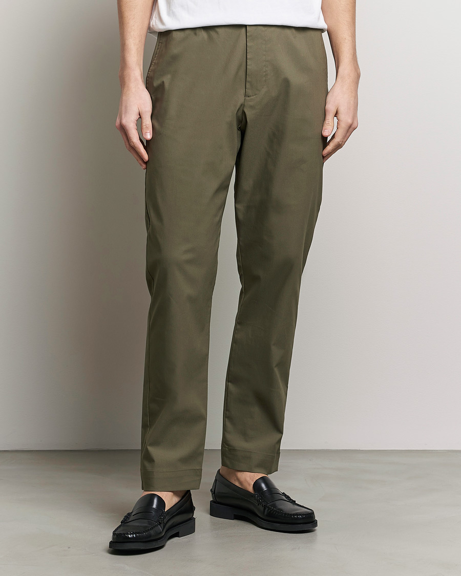 Herr | Byxor | NN07 | Billie Drawstring Pants Capers Green