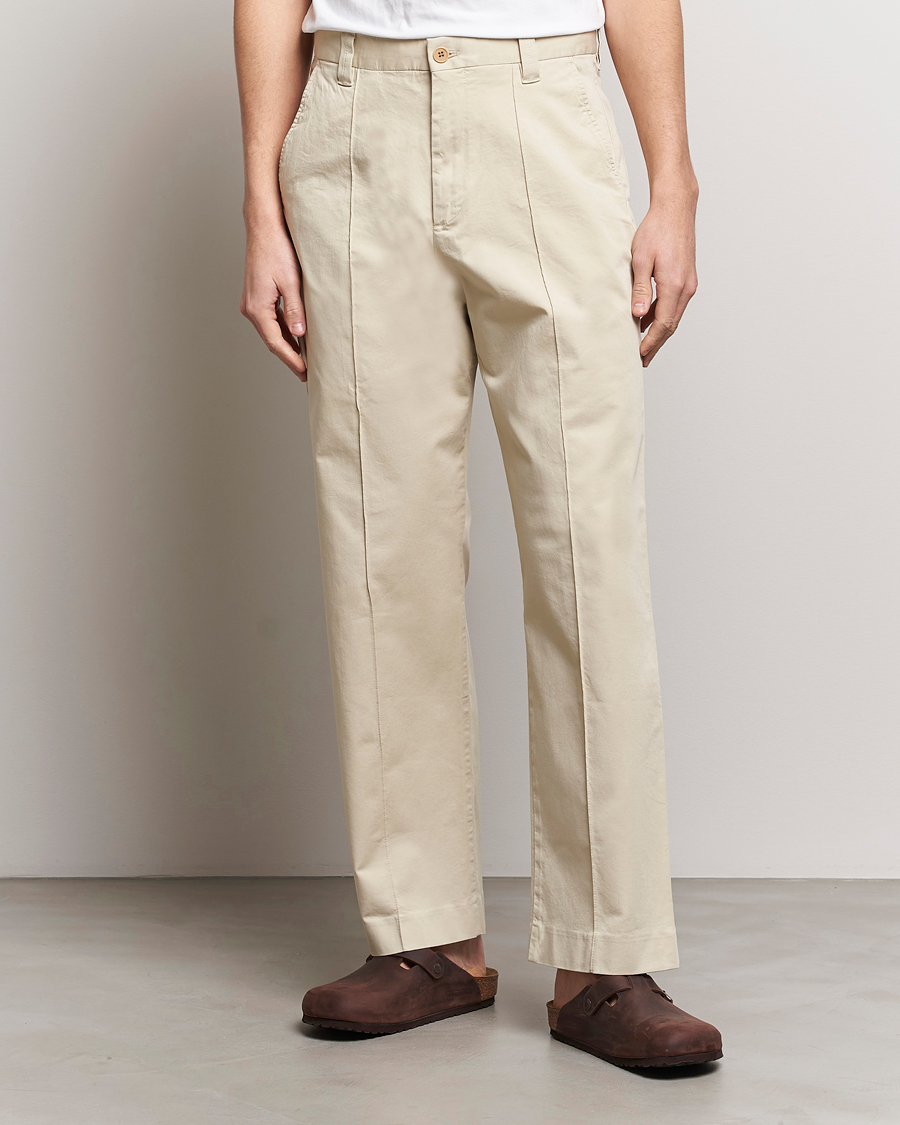 Herre | NN07 | NN07 | Tauber Pleated Trousers Ecru