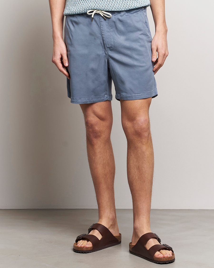 Herr | Avdelningar | NN07 | Gregor Tencel Drawstring Shorts Swedish Blue