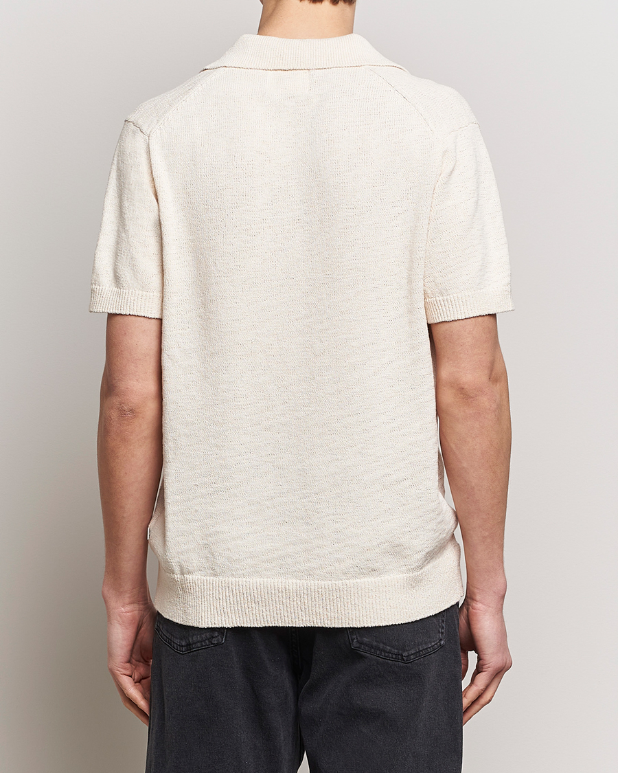 Herr | Pikéer | NN07 | Ryan Open Collar Knitted Polo Off White