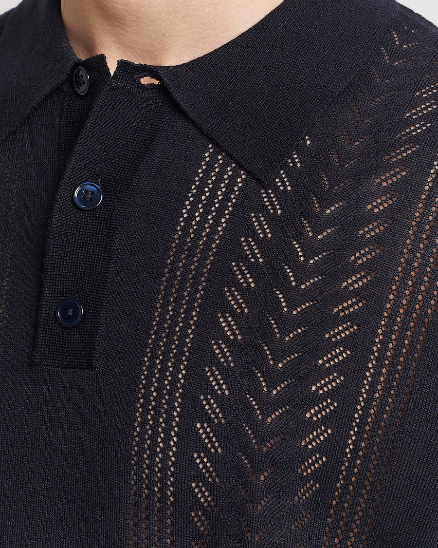 Herr | Pikéer | NN07 | Thor Knitted Polo Navy Blue