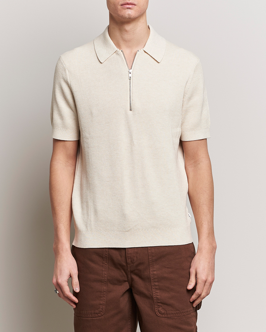 Herr | NN07 | NN07 | Hansie Zip Polo Ecru