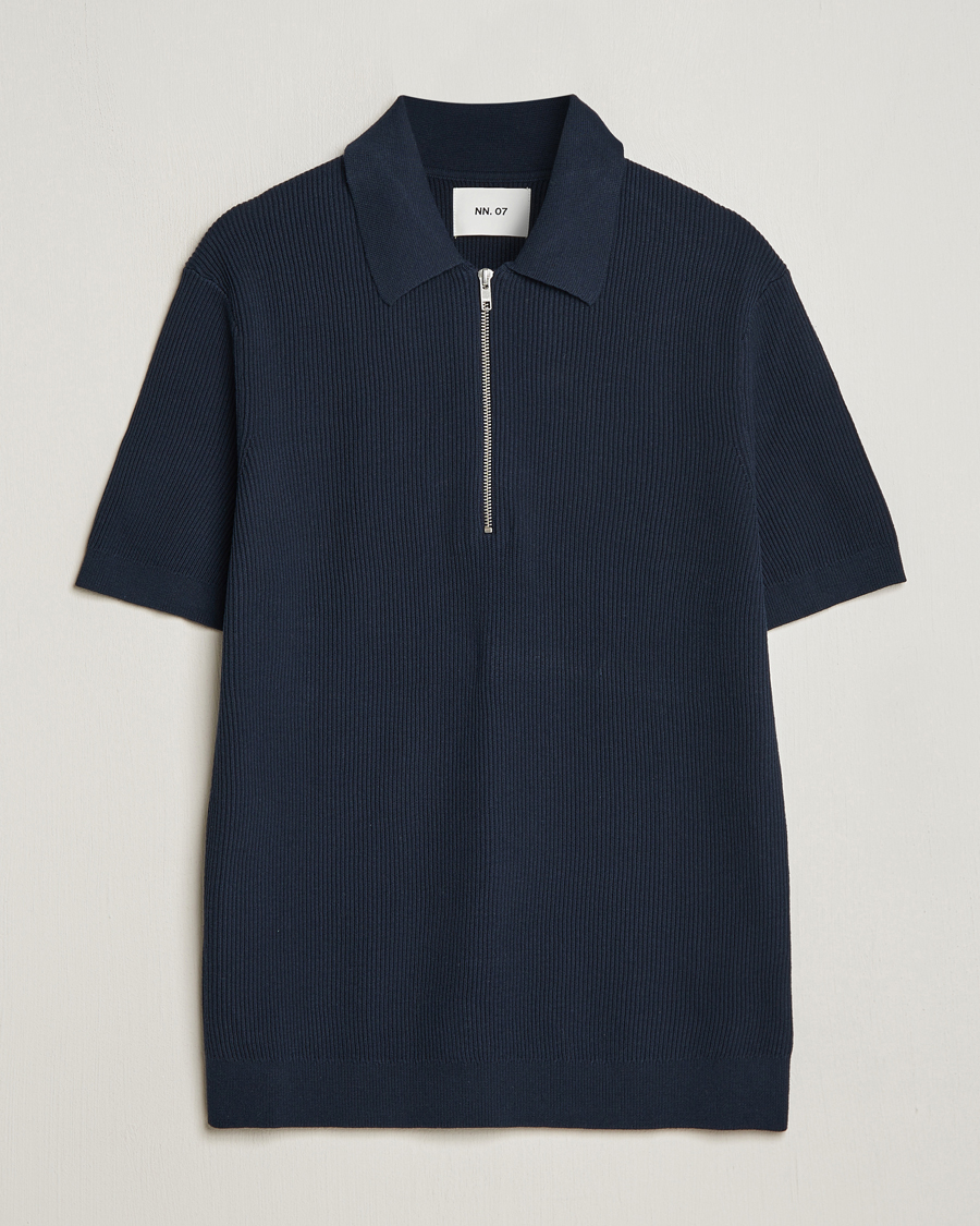Herr | Pikéer | NN07 | Hansie Zip Polo Navy Blue