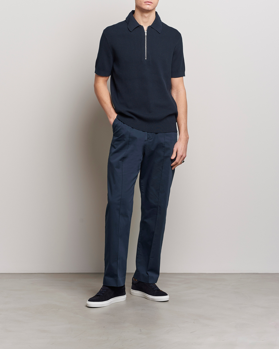 Herr | Pikéer | NN07 | Hansie Zip Polo Navy Blue