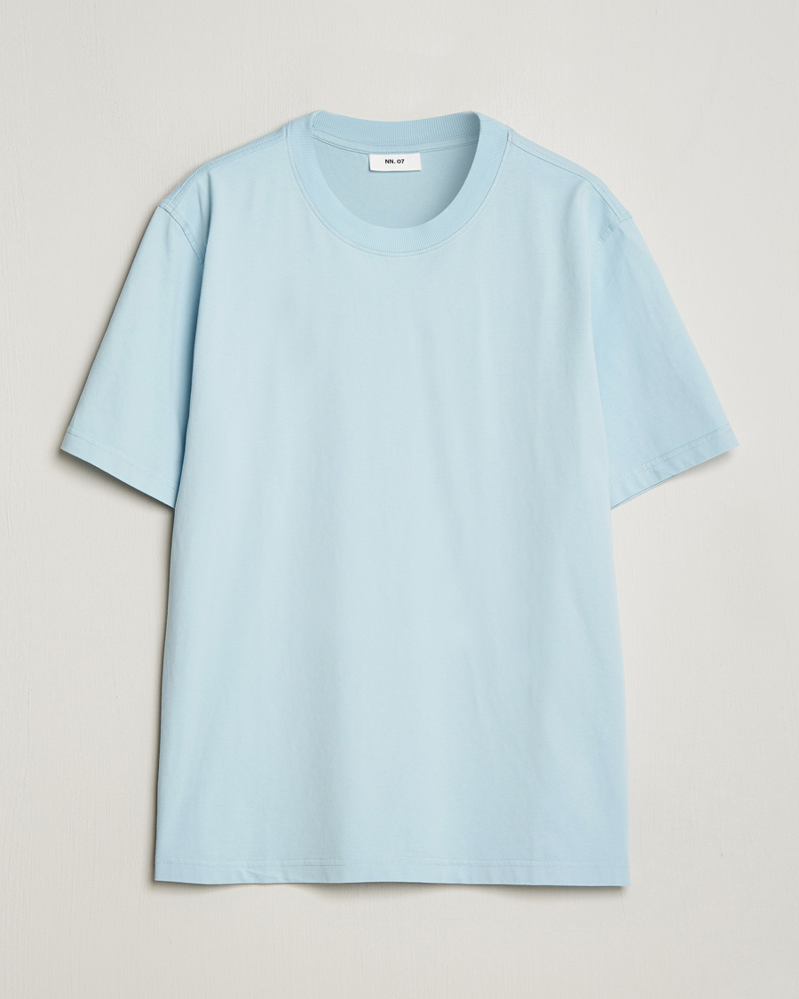 Herr | T-Shirts | NN07 | Adam Pima Crew Neck T-Shirt Winter Sky