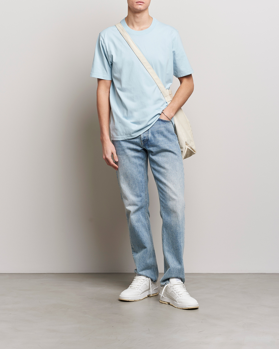 Herr | T-Shirts | NN07 | Adam Pima Crew Neck T-Shirt Winter Sky
