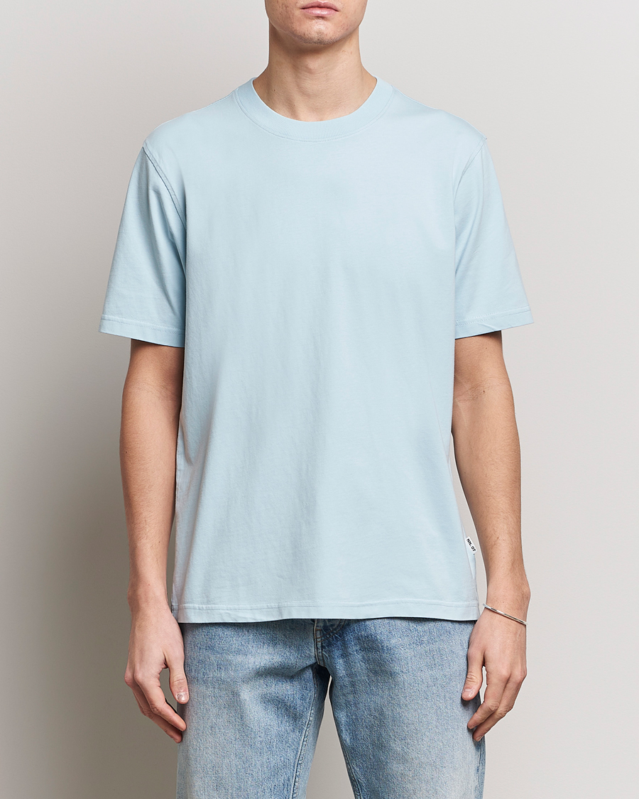 Herr | Kortärmade t-shirts | NN07 | Adam Pima Crew Neck T-Shirt Winter Sky 