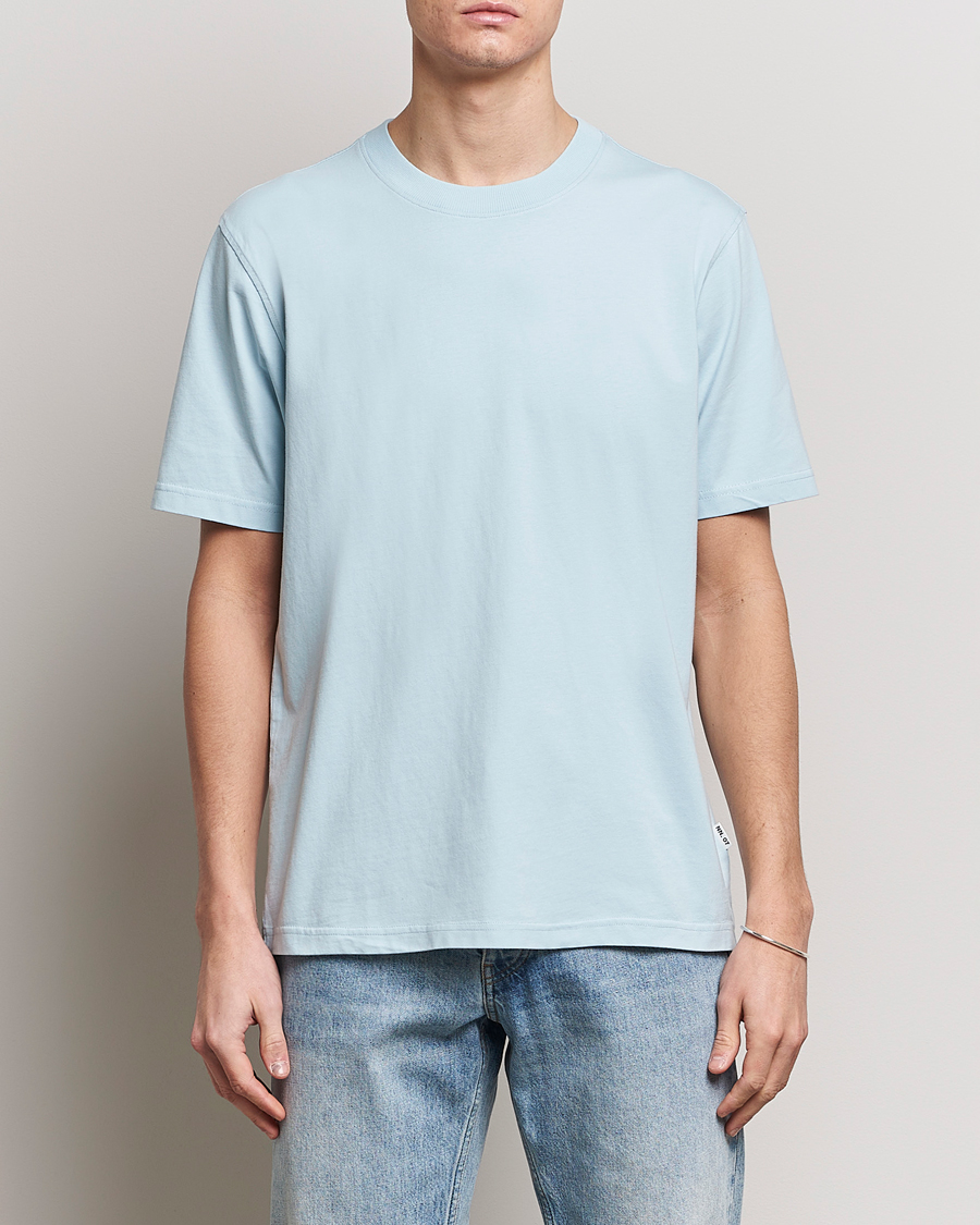 Herr | T-Shirts | NN07 | Adam Pima Crew Neck T-Shirt Winter Sky