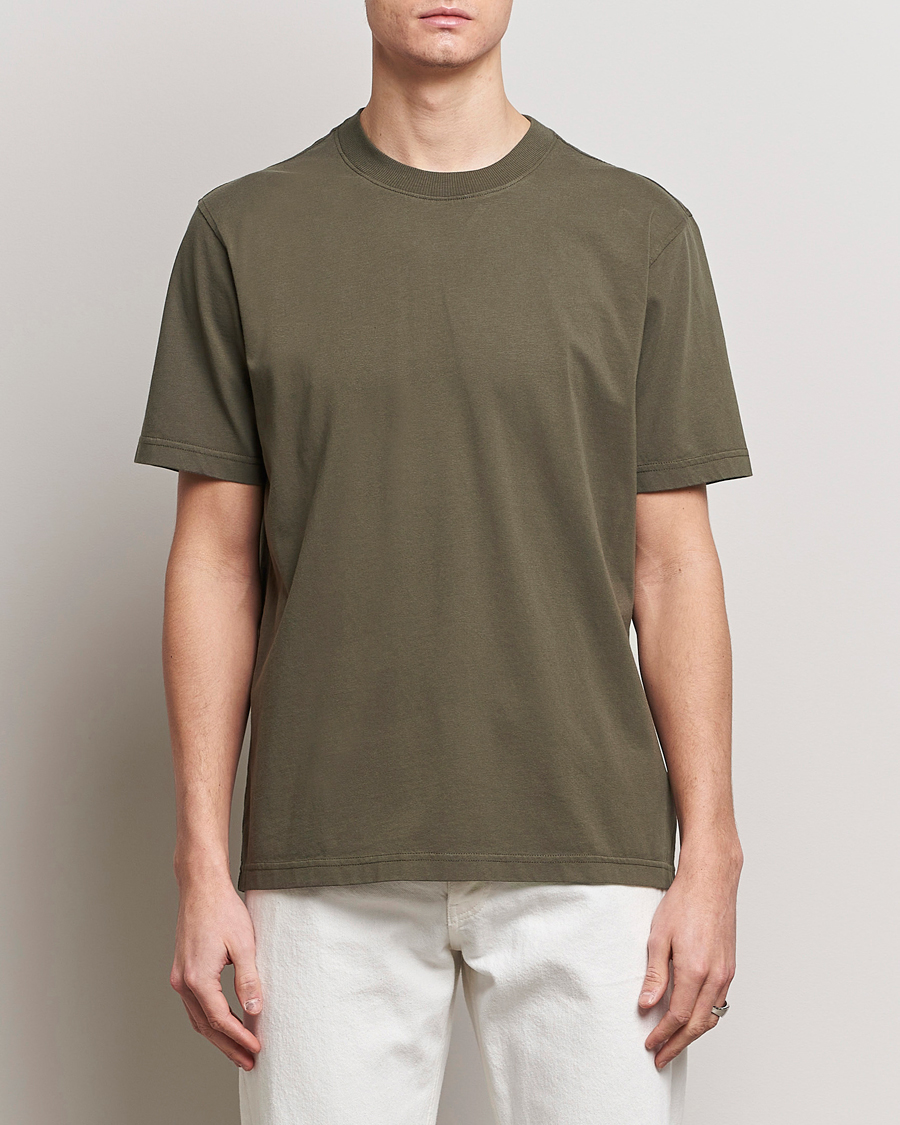 Herr | Kläder | NN07 | Adam Pima Crew Neck T-Shirt Capers Green