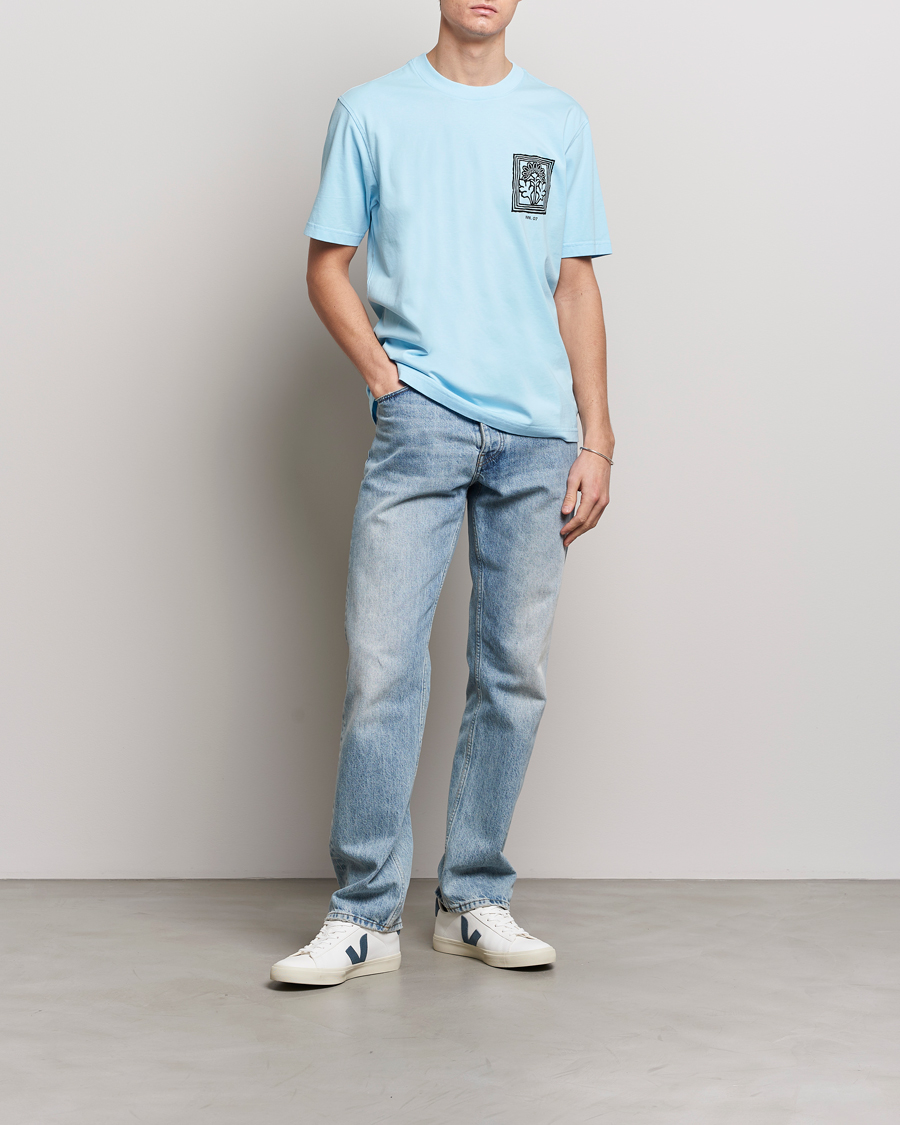 Herr | T-Shirts | NN07 | Adam Printed Crew Neck T-Shirt Polar Wind