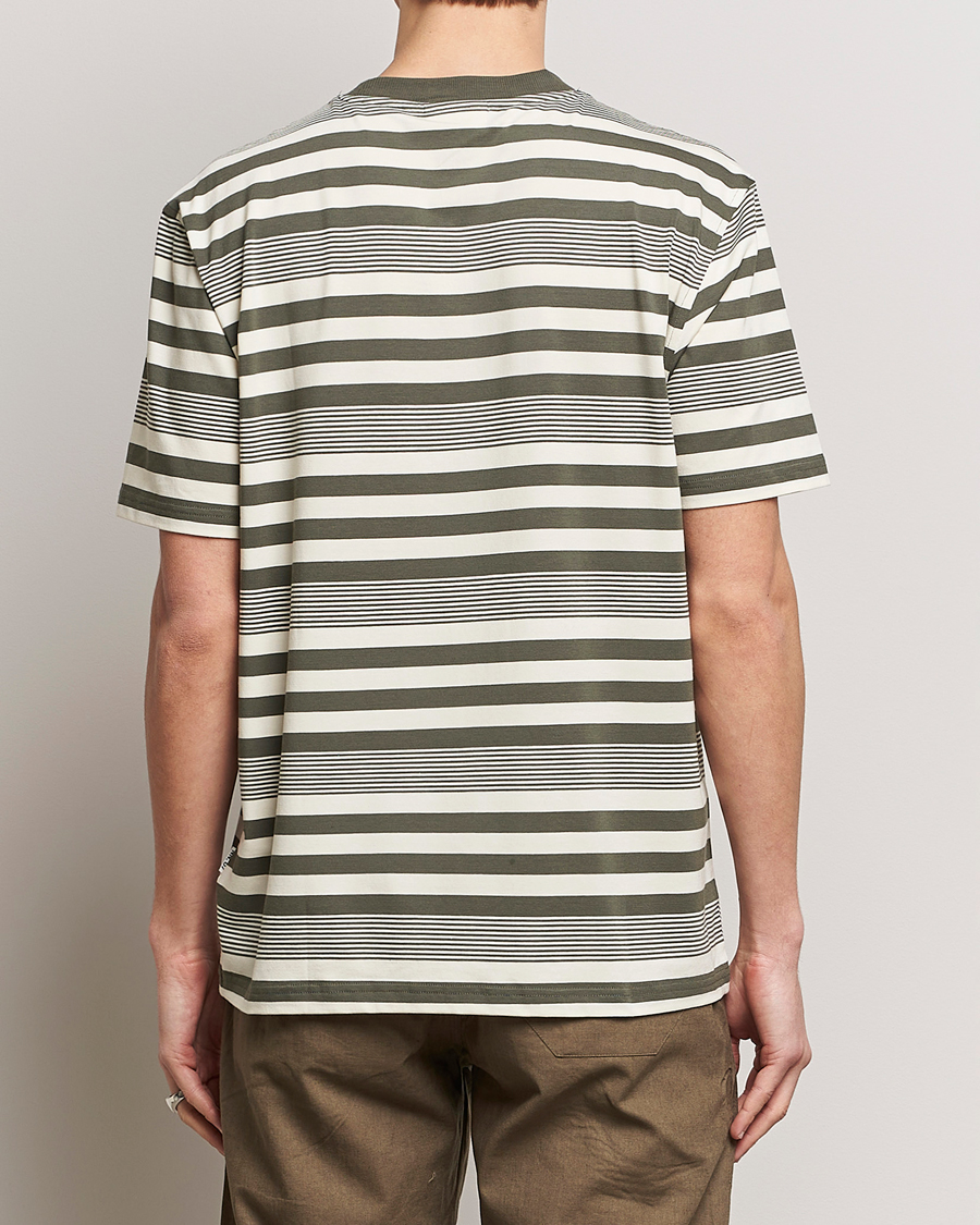Herr | T-Shirts | NN07 | Adam Striped Crew Neck T-Shirt Capers Green