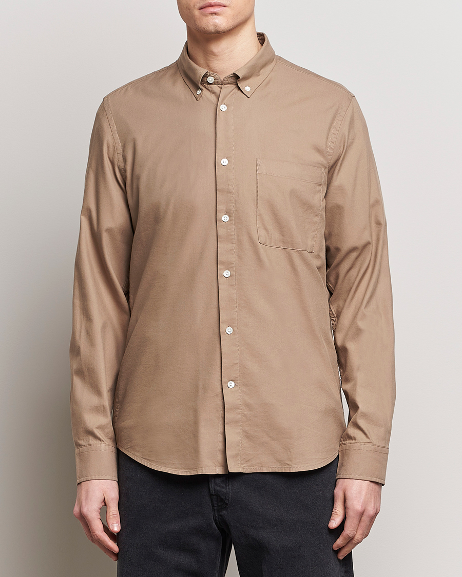 Herr | NN07 | NN07 | Arne Tencel Shirt Greige