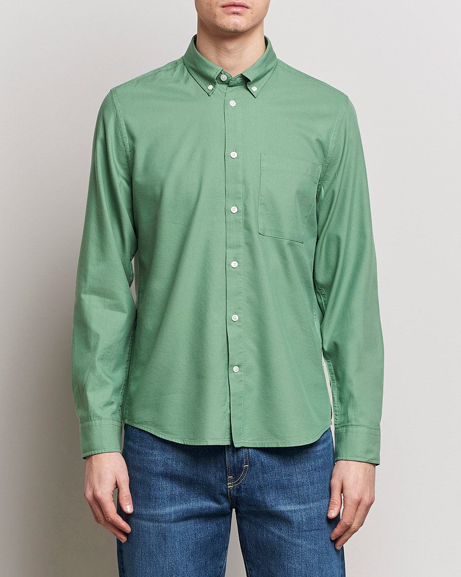 Herr | Casual | NN07 | Arne Tencel Shirt Hedge Green