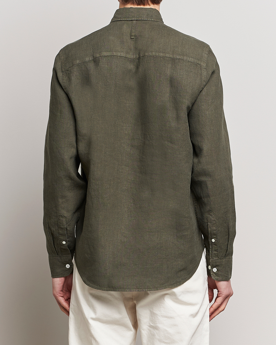 Herr | Skjortor | NN07 | Arne Linen Shirt Capers Green