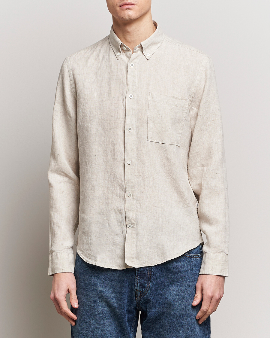 Herr | Avdelningar | NN07 | Arne Linen Shirt Oat