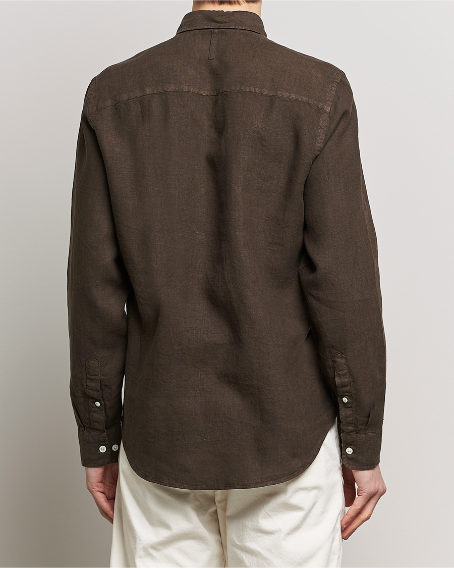 Herr | Skjortor | NN07 | Arne Linen Shirt Demitasse Brown