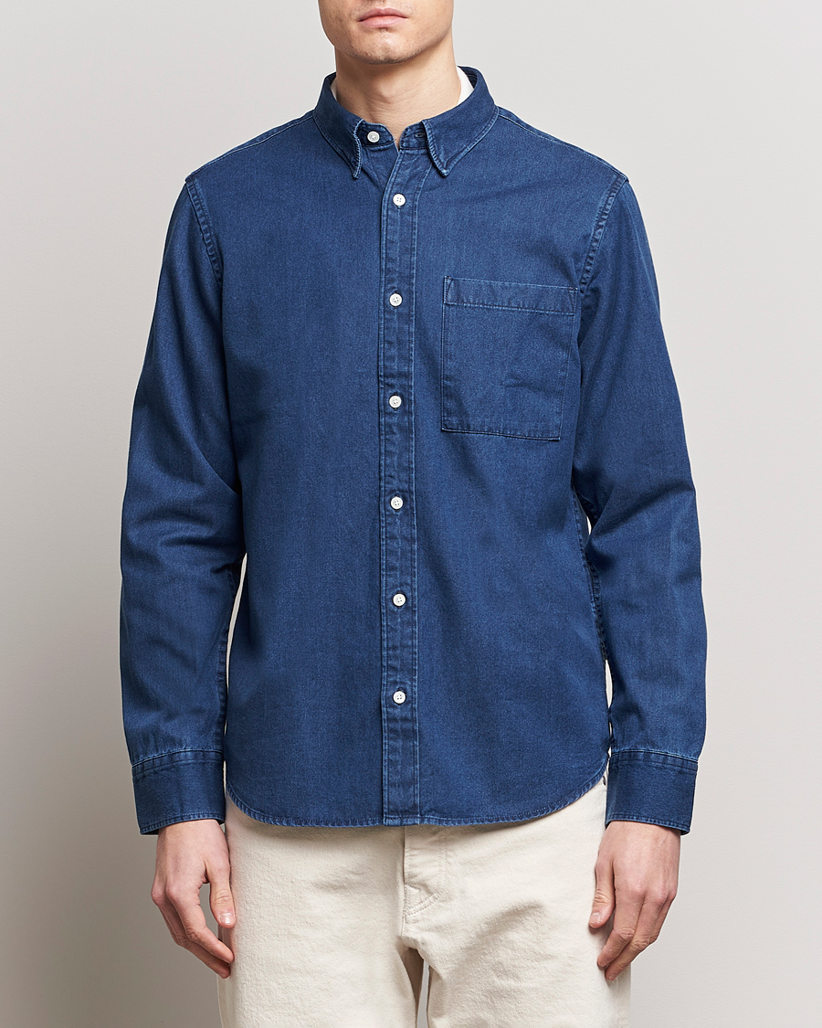 Herr | Jeansskjortor | NN07 | Cohen Denim Shirt Medium Washed