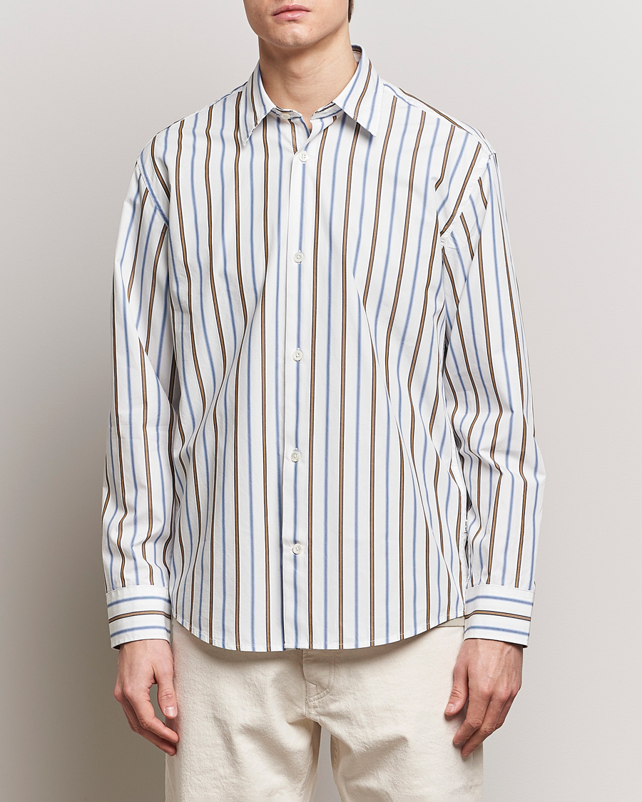 Herr | Casual | NN07 | Freddy Poplin Striped Shirt Multi