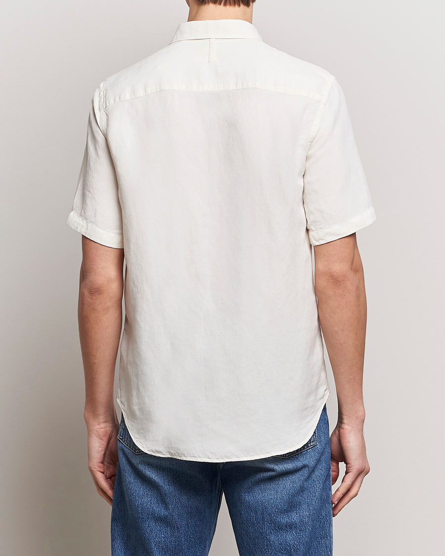 Herr | Skjortor | NN07 | Arne Tencel/Linen Short Sleeve Shirt White
