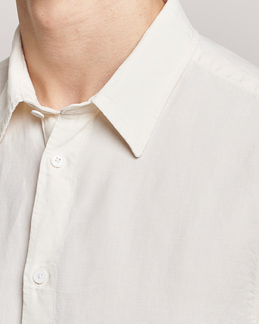 Herr | Skjortor | NN07 | Arne Tencel/Linen Short Sleeve Shirt White