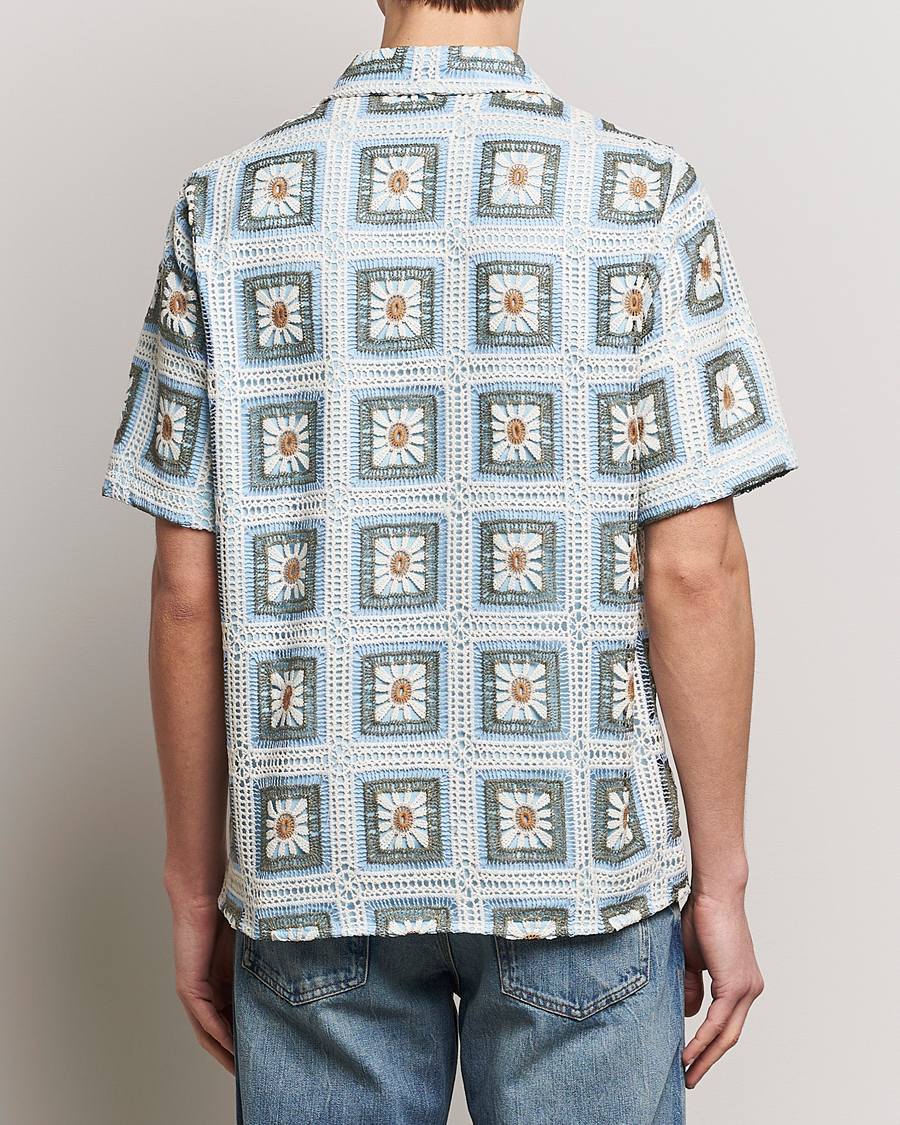 Herr | Skjortor | NN07 | Julio Knitted Croche Flower Short Sleeve Shirt Multi