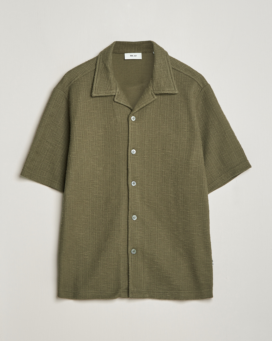 Herr | Skjortor | NN07 | Julio Short Sleeve Shirt Capers Green