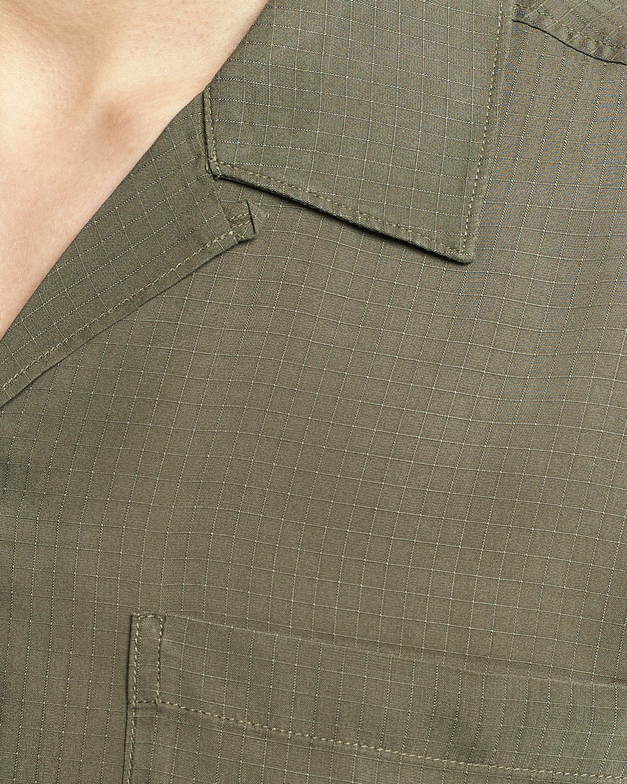 Herr | Skjortor | NN07 | Julio Ripstop Short Sleeve Shirt Capers Green