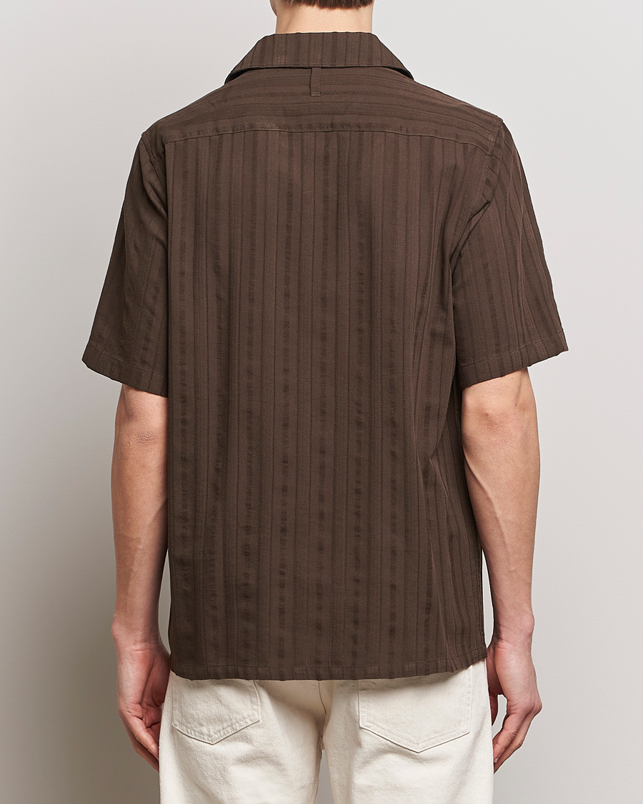 Herr | Skjortor | NN07 | Julio Structured Short Sleeve Shirt Demitasse Brown