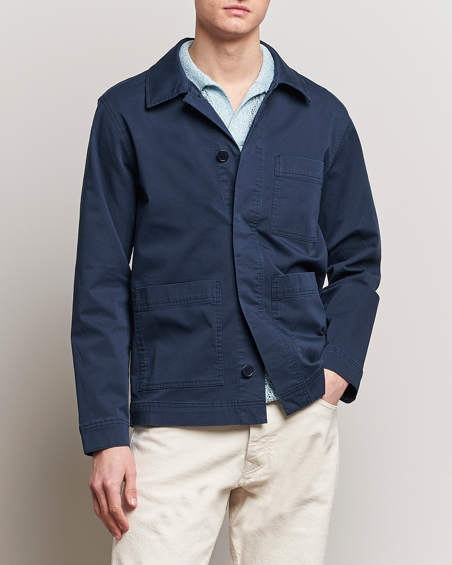 Herr | Skjortor | NN07 | Olav Overshirt Navy Blue