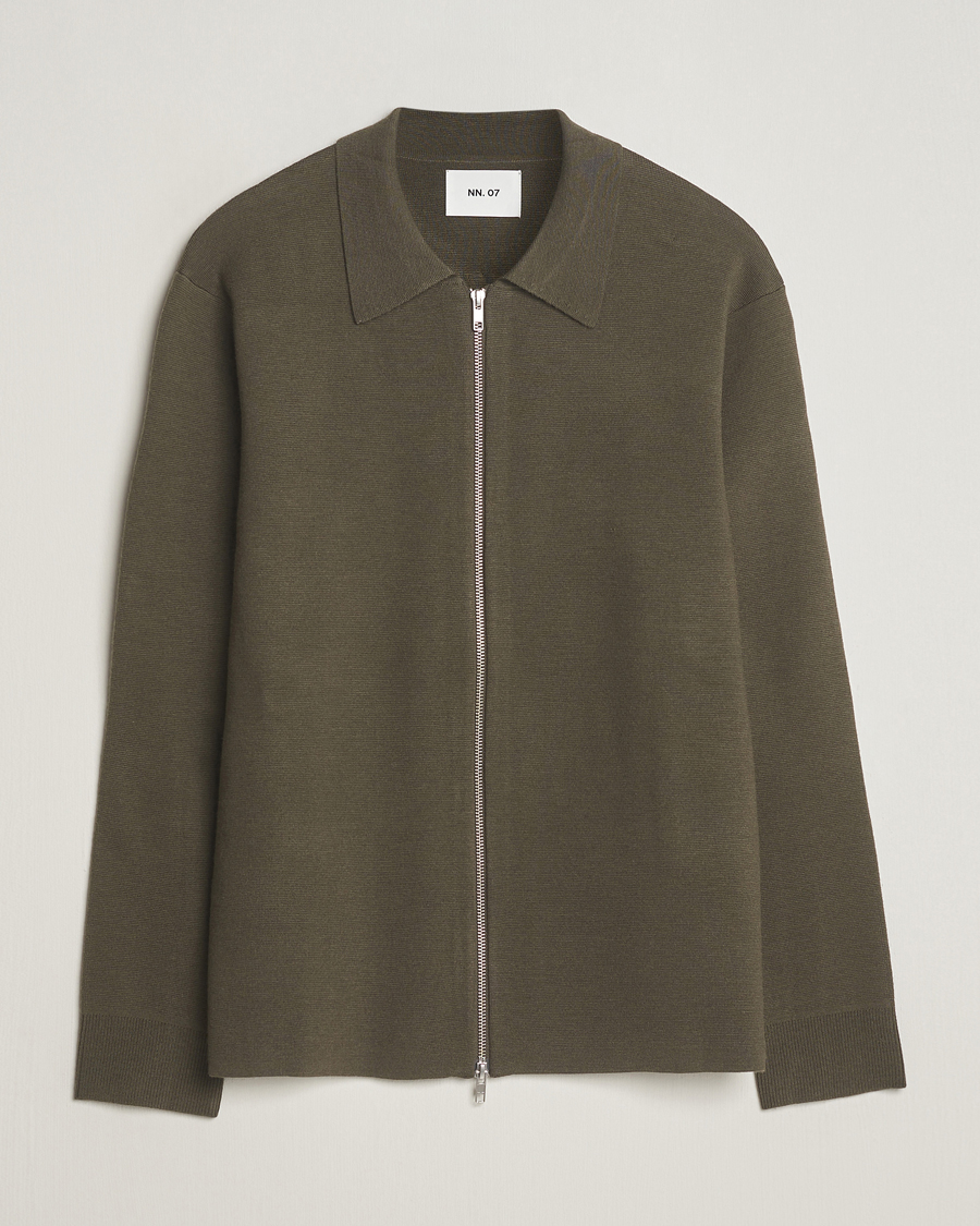 Herr | Tröjor | NN07 | Harald Full Zip Capers Green