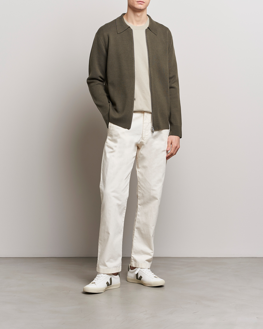 Herr | Tröjor | NN07 | Harald Full Zip Capers Green